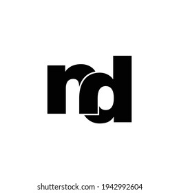 Letra ND simple vector de diseño de logotipo