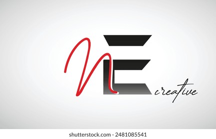 Letter NE Creative Clean Logo Design