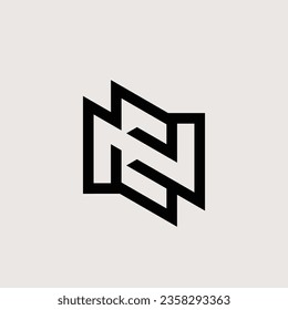 Letter NE or EN logo