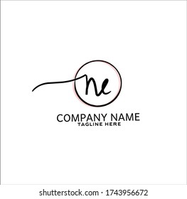 Logotipo de letra y escritura a mano. Logo del Monograma de nombre inicial. Firma de vector para identidad empresarial y de empresa