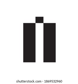 I letter negative space logo design