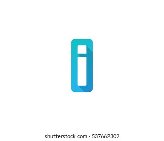 Letter I Negative Space Logo Design Template Element