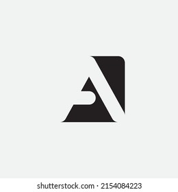 Letter A negative space monogram logo design.