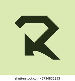 Letter Negative Space Simple Diamond	
