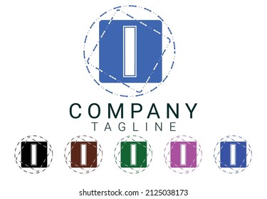 I letter new logo and icon design