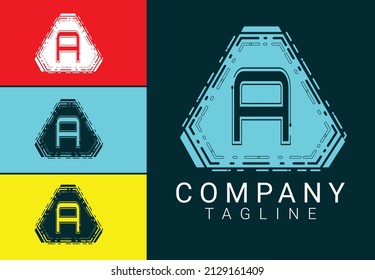 A letter new logo and icon design
