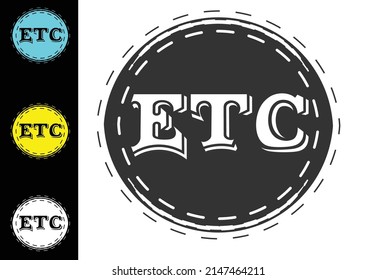 Letra ETC nueva plantilla de diseño de iconos y logotipo