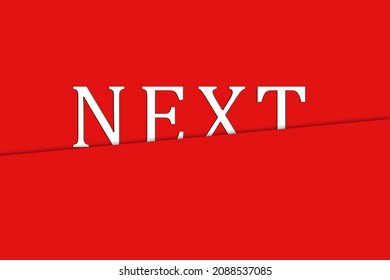 Letter NEXT design vector in red background