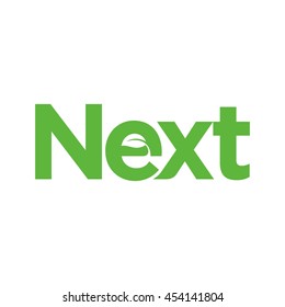 letter NEXT logo vector. ecology logo. 