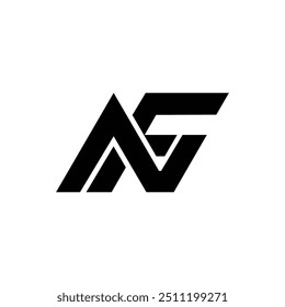 Letter Nf or Fn initial modern typography branding logo