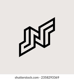 Letter NF or FN logo