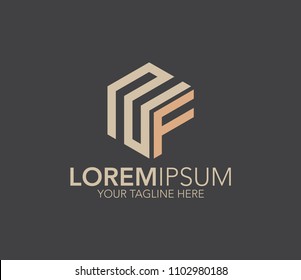Letter NF logo template