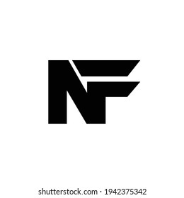 Letter Nf Simple Logo Design Vector Stock Vector (Royalty Free ...