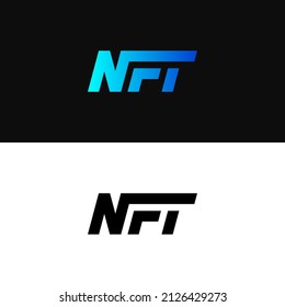 Letter Nft Logo Stock Vector