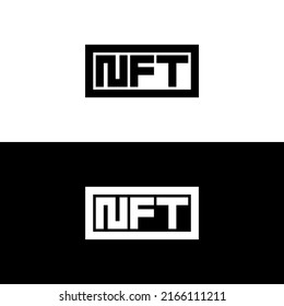 letter nft logo stock vector	