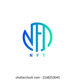 letter nft logo stock vector