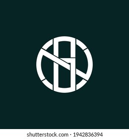 Letter NG circle logo design vector