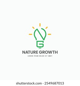 Letter NG or GN light bulb logo design concept vector icon illustration