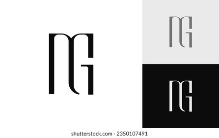 Letter NG initial monogram logo design