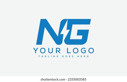 Ilustración vectorial de la plantilla de diseño del logotipo NG de la letra.