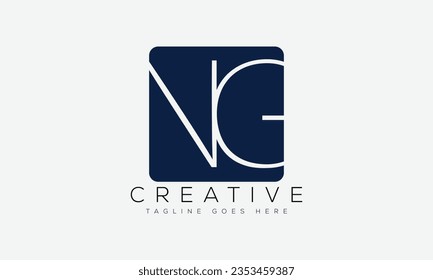 Letter NG logo design template vector illustration.