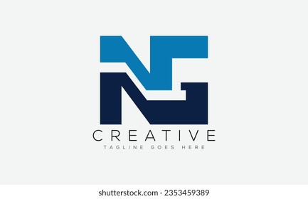 Letter NG logo design template vector illustration.