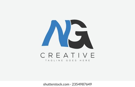 Letter NG logo design template vector illustration.