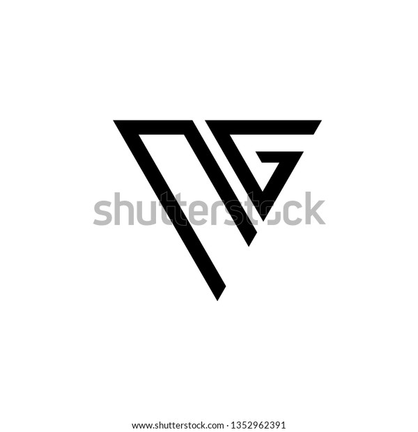 Letter Ng Logo Design Vector Stock Vector Royalty Free 1352962391