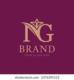 Letter NG luxury logo design vector