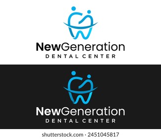 Letter NG monogram dentist health logo design.