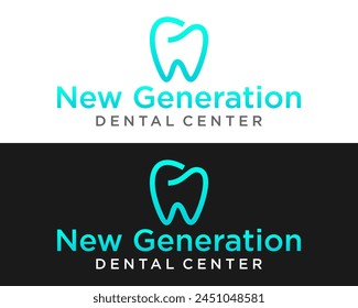 Letter NG monogram dentist health logo design.