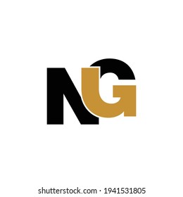 Letter NG simple logo design vector
