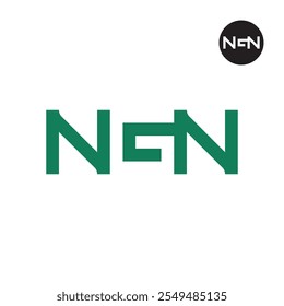 Letter NGN Logo Negative Space