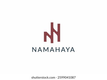 Letter NH Building Architect Logo Concept. Intial H N Real Estate Logo Design Template for Company, Building Vector