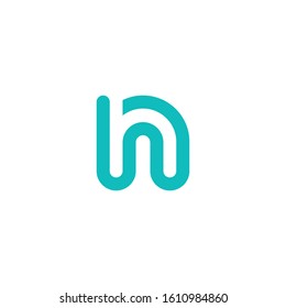 Letter NH initial logo design