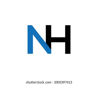 Letter NH Logo, creative NH logo icon vector template.