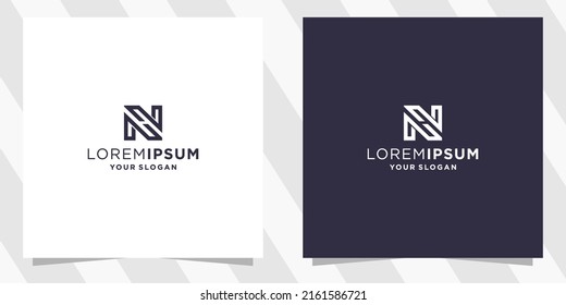 letter nh logo with minimal design
