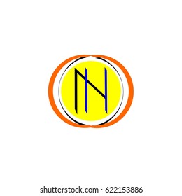letter NH logo vector