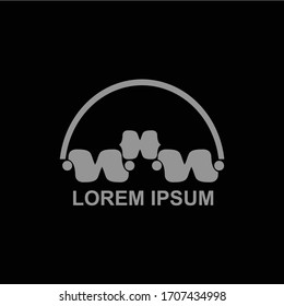 LETTER NHN LOGO DESIGN VECTOR ICON