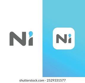 Letter Ni Logo Design Vector