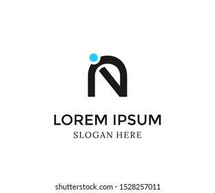 letter NI logo vector design template