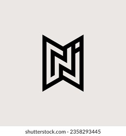 Letter NJ or JN logo