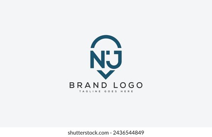 letter NJ logo design vector template design for brand.