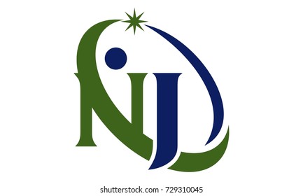 Letter NJ Modern Logo 