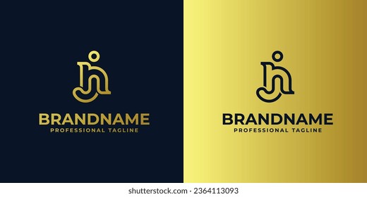 Letter NJ Monogram Logo Set, suitable for business with NJ or JN initials.
