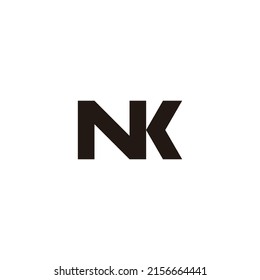 Letter Nk Geometric Symbol Simple Logo Stock Vector (Royalty Free ...