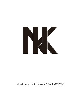 Letter Nk Linked Monogram Overlapping Logo Stock Vector (Royalty Free ...