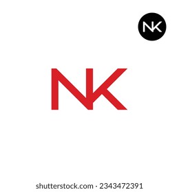 Letter NK Monogram Logo Design