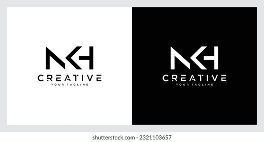 Letter NKH Vector Logo Template Illustration Design