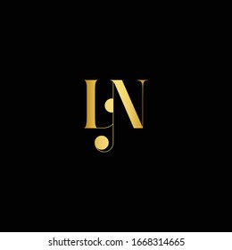 Letter NL LN Logo Design , Minimal NL LN Monogram in Editable Vector Format